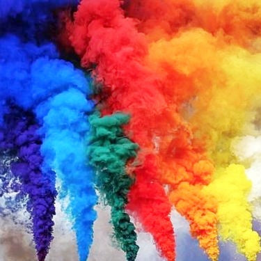 Bombas de humo de colores para revelar el sexo
