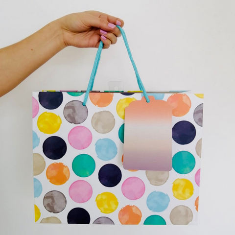 Bolsa para regalo BOLITAS POLKA (23 x 13 x 33 cm)