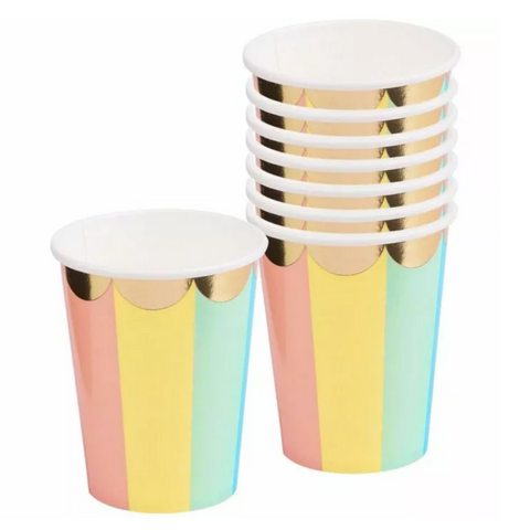 Vasos de papel caramelos CANDY STRIPE  (10 piezas)