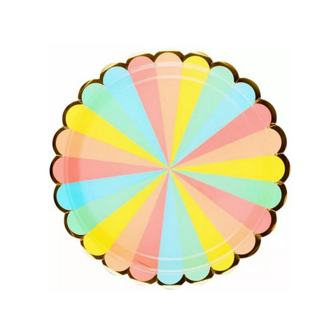 Platos de papel caramelos CANDY STRIPE CHICOS (10 piezas)