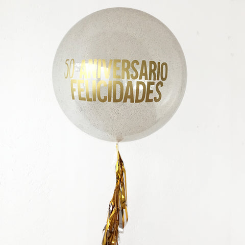 Burbuja gigante con DIAMANTINA DORADA