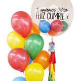 Bouquet ARCOÍRIS con globos mini