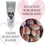 Bouquet EMOJI KISS + Botella personalizada con galletas (Envío CDMX y zonas Edo Mex)