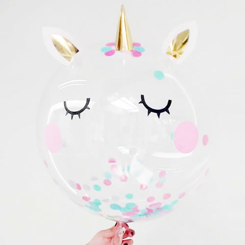 Globo burbuja decorado - helio
