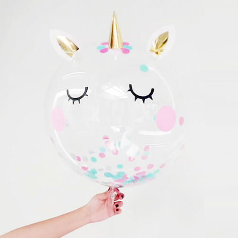 Globo de burbuja Unicornio (60 cm) CON HELIO