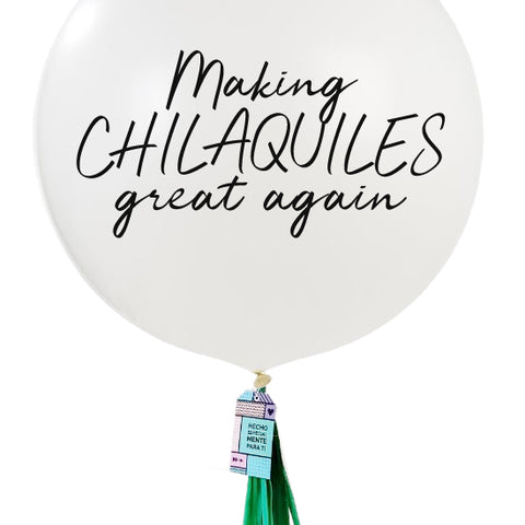 Globo gigante blanco 16 de septiembre "Chilaquiles" (90 cm)