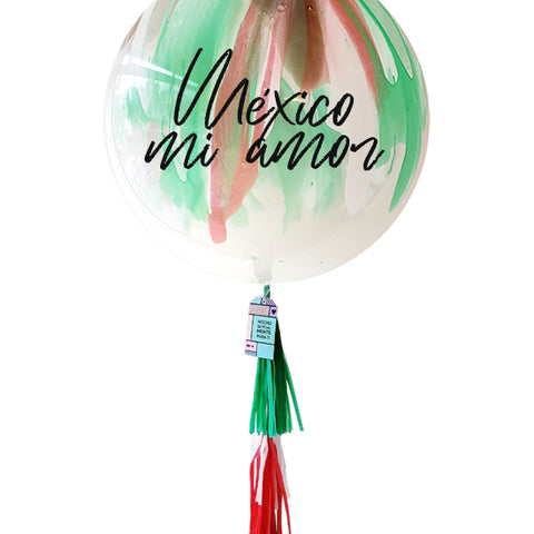 Globo gigante bandera 16 de septiembre "México mi amor" (90 cm)
