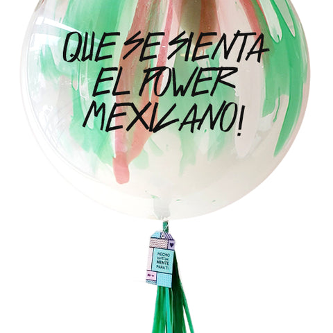 Globo gigante bandera 16 de septiembre "Power mexicano" (90 cm)