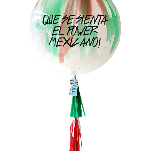 Globo gigante bandera 16 de septiembre "Power mexicano" (90 cm)