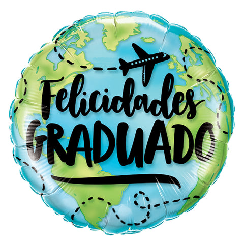 Globo Graduado "El mundo es tuyo" (45 cm) (con helio +$55)