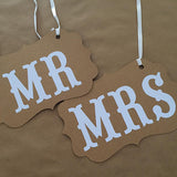 Letreros "Mr" & "Mrs" kraft