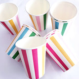 Vasos de papel rehilete arcoiris (10 piezas)
