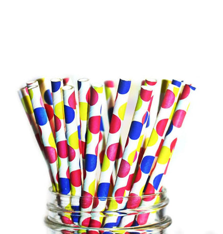 Popotes de papel Confetti / 25 Pzas