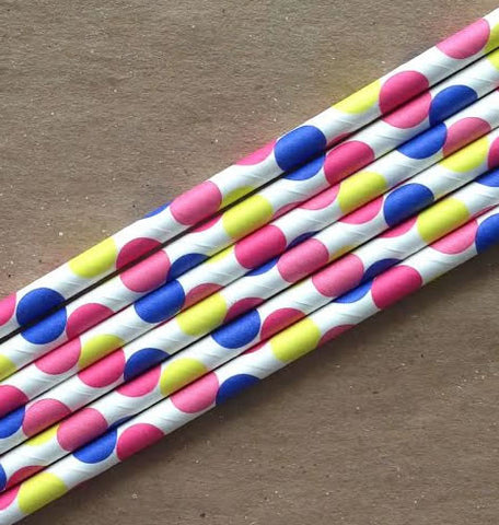 Popotes de papel Confetti / 25 Pzas