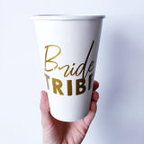 Vasos de cartón "Bride Tribe" (set de 10 piezas)