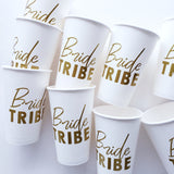 Vasos de cartón "Bride Tribe" (set de 10 piezas)