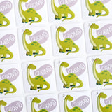 Etiquetas Dinosaurios "CHOMP" (24 piezas)