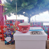 Taza "Leche para Santa" con Globo Burbuja Dulces de Navidad (con helio, envío CDMX y zonas de Edo Mex)