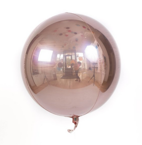 Globo de burbuja orbz ORO ROSA / GOLD ROSE (40 cm) (con helio +$60)