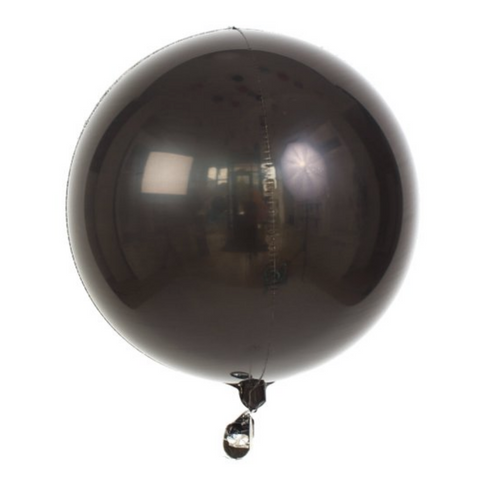 Globo de burbuja orbz NEGRO (40 cm) (con helio +$60)