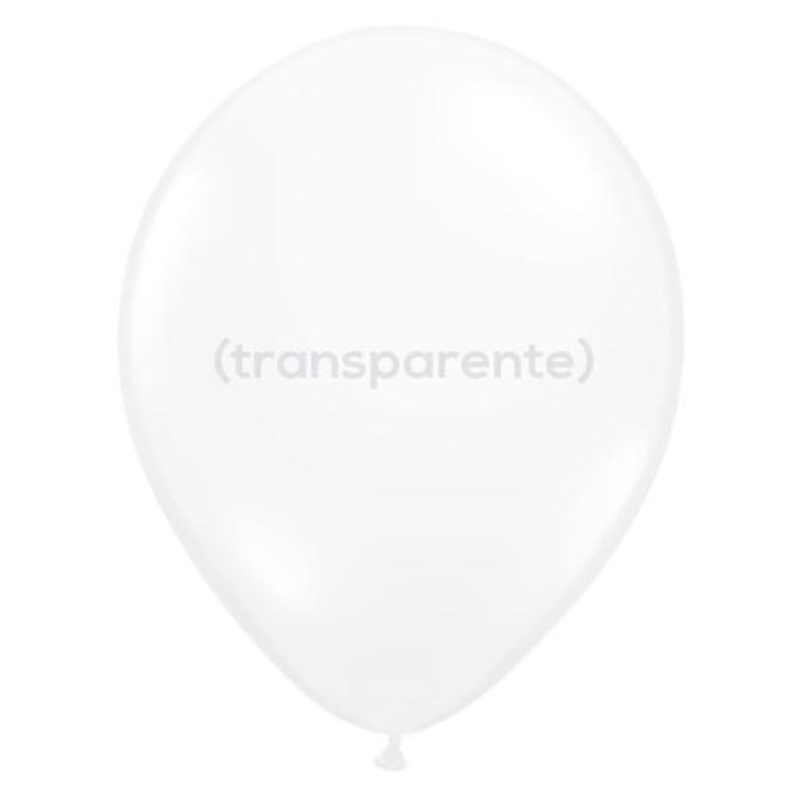 Globo de látex Transparente (30 cm) (Con helio + $45)