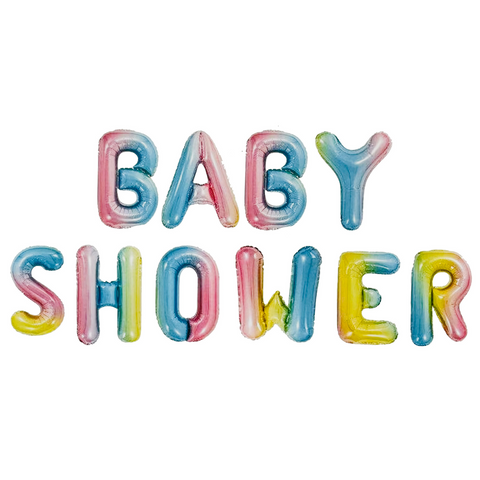 Decoracion Baby Shower Niño/ Niña, Globos Nacido Niño y Pancartas