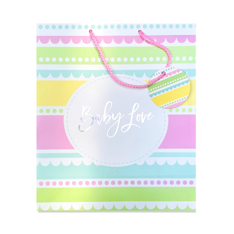 Bolsa para regalo BABY LOVE para recién nacido (23 x 13 x 33 cm)