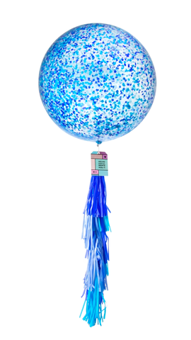 Burbuja gigante con confetti AZUL