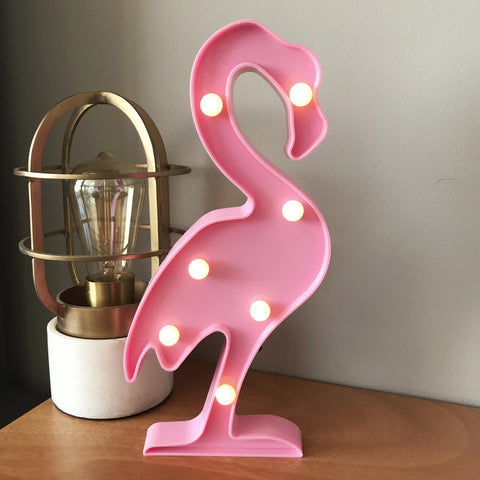 Lámpara de Flamingo de Led Rosa Claro