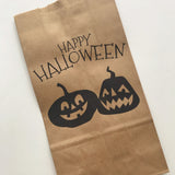 Bolsitas Kraft con base "Happy Halloween" (12 piezas)