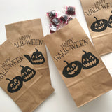 Bolsitas Kraft con base "Happy Halloween" (12 piezas)
