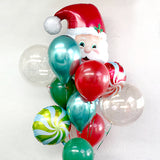 Bouquet Navidad SANTA con helio (Envío CDMX y zonas Edo Mex)