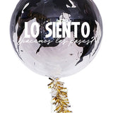 Burbuja 40 cm en caja con mensaje "Lo Siento" (Envío CDMX y zonas Edo Mex) (PUEDES ELEGIR LA FRASE)