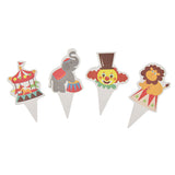 Cupcake Toppers / Adorno para quequitos Circo (24 piezas)