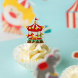 Cupcake Toppers / Adorno para quequitos Circo (24 piezas)