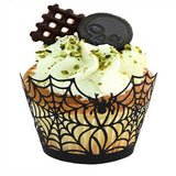 Cupcake Wrappers de Telaraña Halloween (12 piezas)