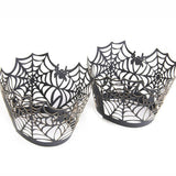 Cupcake Wrappers de Telaraña Halloween (12 piezas)