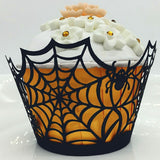 Cupcake Wrappers de Telaraña Halloween (12 piezas)