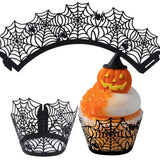Cupcake Wrappers de Telaraña Halloween (12 piezas)