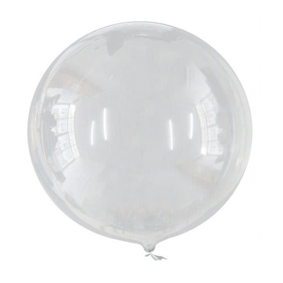 Globo transparente de burbuja (60 cm) (con helio +$205)