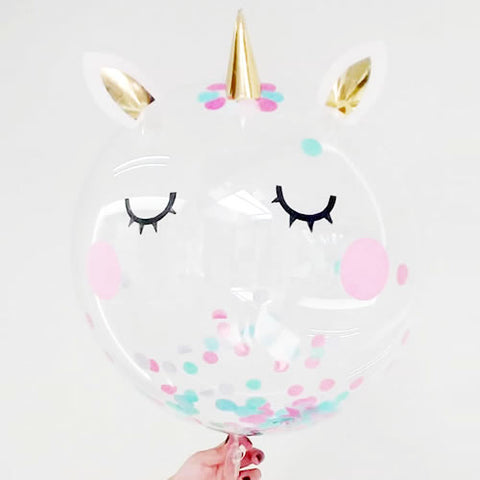 Globo de burbuja Unicornio (60 cm) CON HELIO