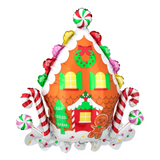 Globo de casita de jengibre / Gingerbread House 76 cm con helio