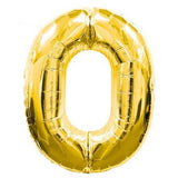 Gigantes de numero Dorado globos (90 cm) (con helio + $120)