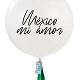 Globo gigante blanco 16 de septiembre "México mi amor" (90 cm)
