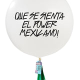 Globo gigante blanco 16 de septiembre "Power mexicano" (90 cm)