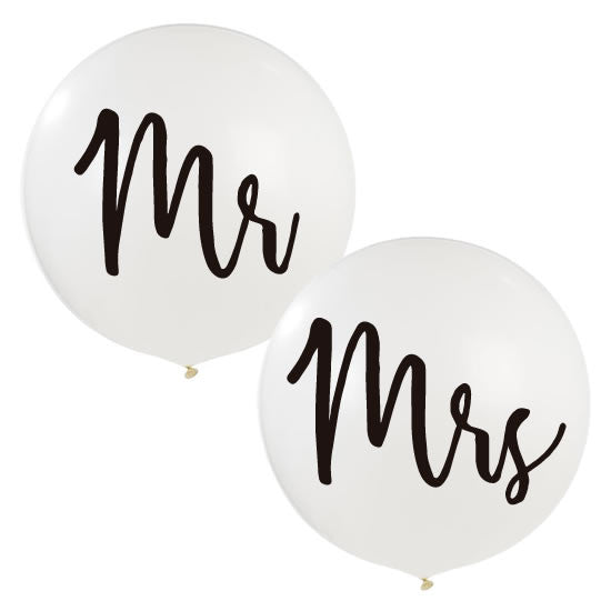 Cajas De Globos Mr & Mrs - Set Apilable Para Bodas O Compromisos, Incluye Globos Y Letras Adhesivas