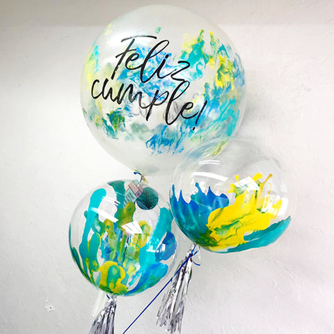 Resultado de imagen para globos grandes feliz cumpleaños transparentes