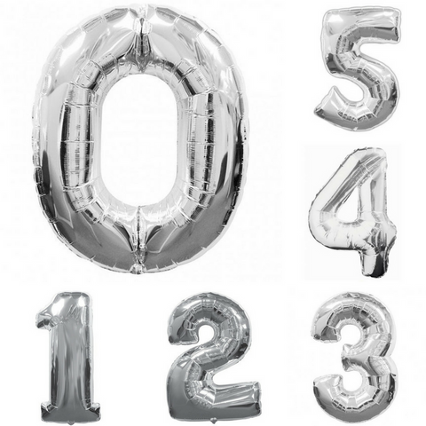 Globos plateados del número 35, globos grandes de Mylar de 40 pulgadas,  globos gigantes de números gigantes para decoraciones de fiesta de  cumpleaños
