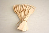 Cubiertos de madera ecológicos : Tenedores (12 piezas)