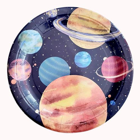 Platos de papel planetas CHICOS (10 piezas)